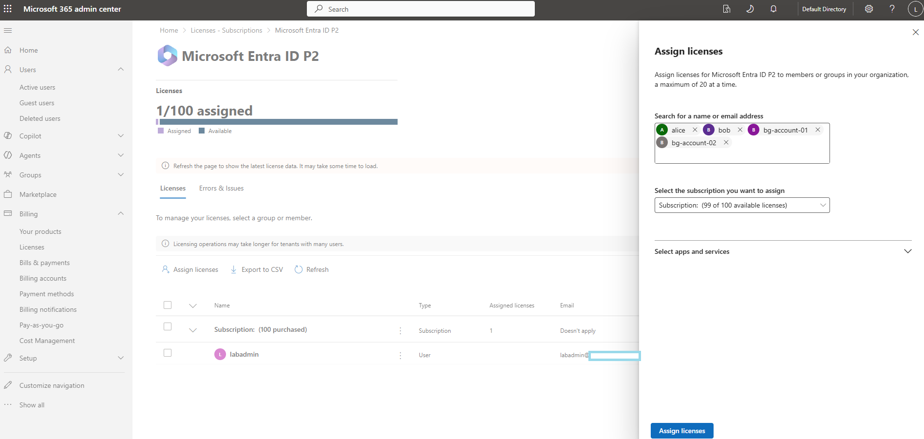 Adding the P2 license, part 1