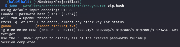 ZIP password cracked