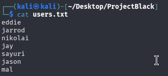 Users file