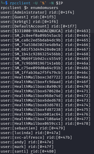 rpcclient enumeration
