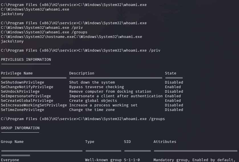 Windows enumeration with full paths
