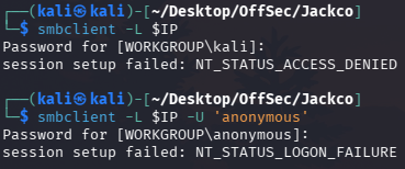 SMB anonymous enumeration