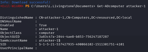 Confirming new computer account